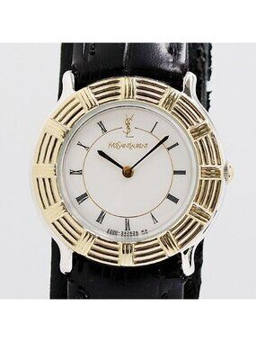Saint Laurent Yves Quartz White Dial Watch